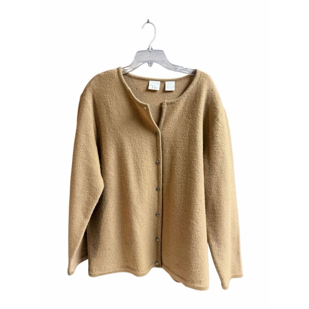 Elisabeth Williams RARE Australian 2XL Boiled Wool Cardigan Lagenlook Boho Flaws